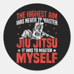 Jiu Jitsu Vintage The Highest Aim was to Master Classic Round Sticker