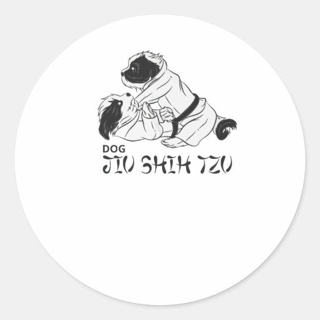 Jiu Shih Tzu Classic Round Sticker (Front)