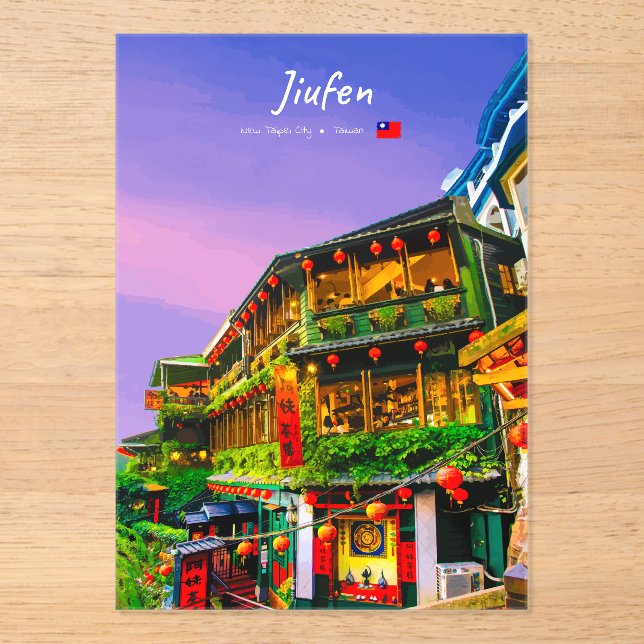 Jiufen, Taiwan - Ancient Teahouse Acrylic Invitations (Front)