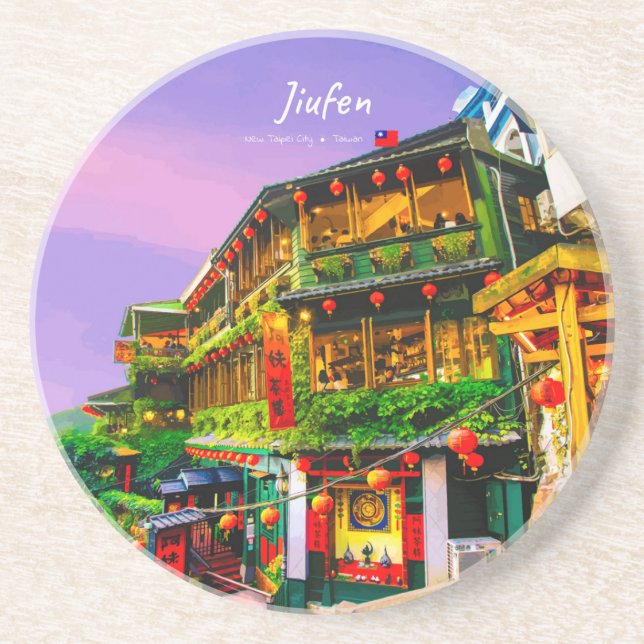 Jiufen, Taiwan - Ancient Teahouse Coaster (Front)