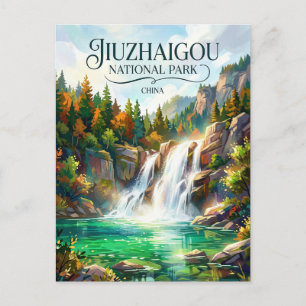 Jiuzhaigou National Park China Postcard