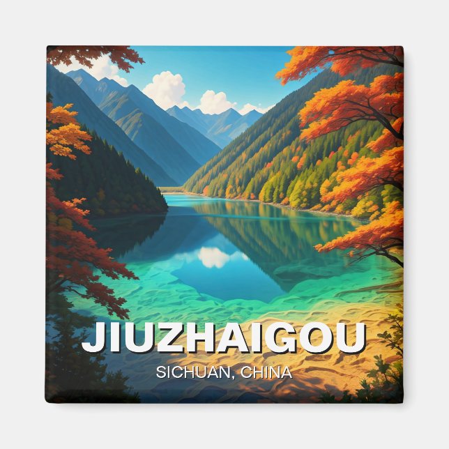 Jiuzhaigou Valley National Park Sichuan China Magnet (Front)