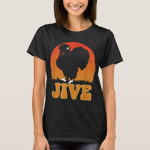 Jive Afro Retro Pick White Shoes Funny Turkey Than T-Shirt