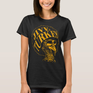 Jive Thanksgiving Cool Turkey Head Retro Silhouett T-Shirt