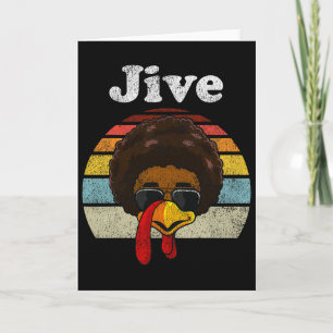 Jive Thanksgiving Turkey Day Funny Face Vintage Re Card