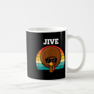 Jive Turkey Afro Retro 70s Thanksgiving Turkey Day Coffee Mug