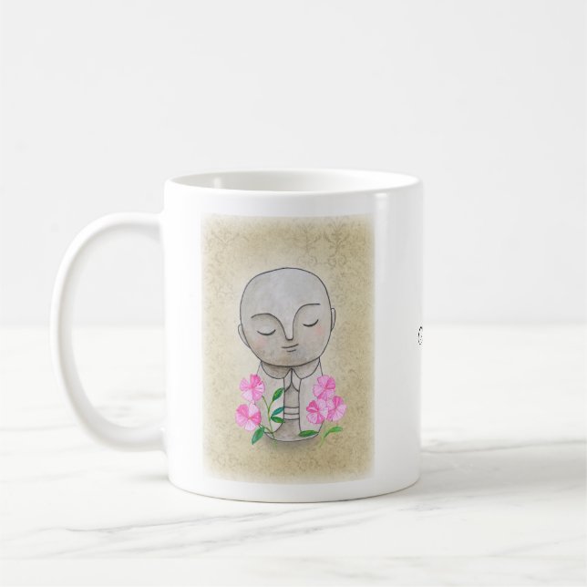 Jizo Art Buddhist MeditationYoga lover Custom Name Coffee Mug (Left)