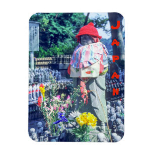 Jizo monk statue with bib and hat - Japan Magnet