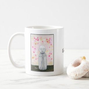 Jizo Praying in Flowers Custom Name Buddhism Gift  Coffee Mug