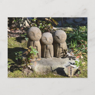 Jizo Statues: Hase Temple, Japan Postcard