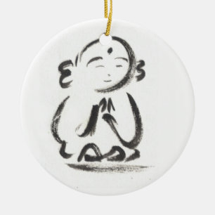 Jizo the Monk Ceramic Tree Decoration
