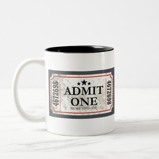 JJ81 Admit One.tif Two-Tone Coffee Mug (Left)