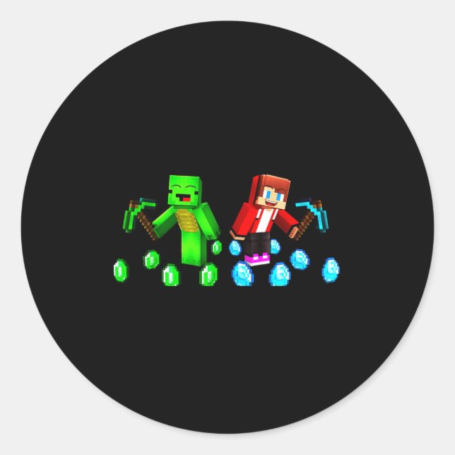 Jj And Mikey Happy Birthday  Classic Round Sticker (Front)