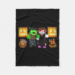 Jj And Mikey! _ Happy Halloween  Fleece Blanket