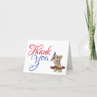 JJ The All-American Yorkie Thank You Card