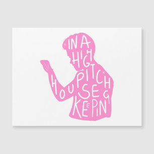 JJs silhouette housekeeping quote in pastel pink