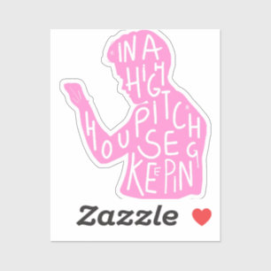 JJs silhouette housekeeping quote in pastel pink