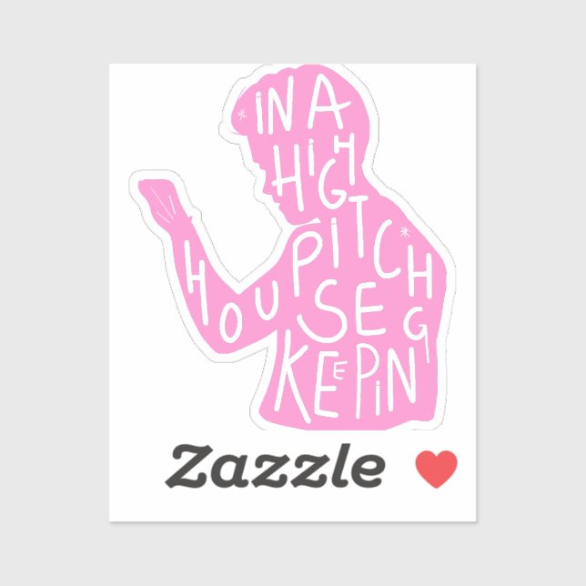 JJs silhouette housekeeping quote  in pastel pink  (Sheet)