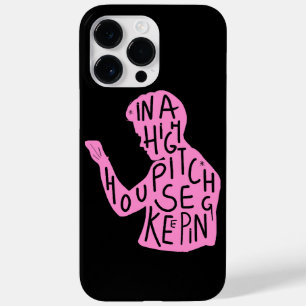 JJs silhouette housekeeping quote  in pastel pink  Case-Mate iPhone 14 Pro Max Case