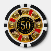 JL Vegas Casino Chip Red & Black