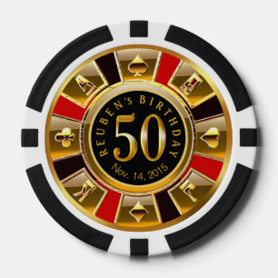 JL Vegas Casino Chip Red & Black