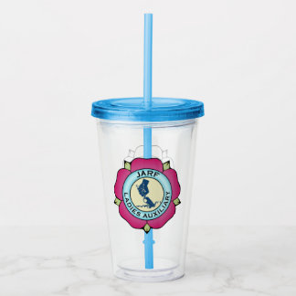 JLA logo acrylic tumbler with straw