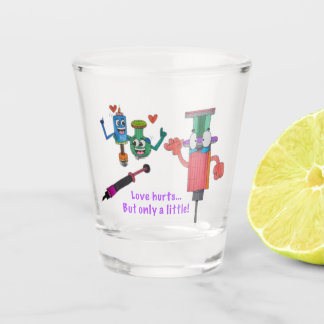 JMCdesign COVID “shot” glass Love Hurts