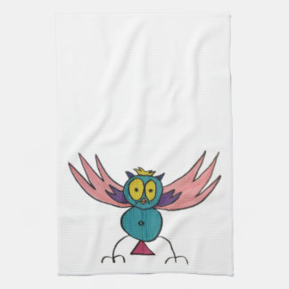 JMCdesign Pink Owl Kitchen Towel 16" x 24"