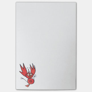 JMCdesign Red Bird Post-it® Notes 4 x 6