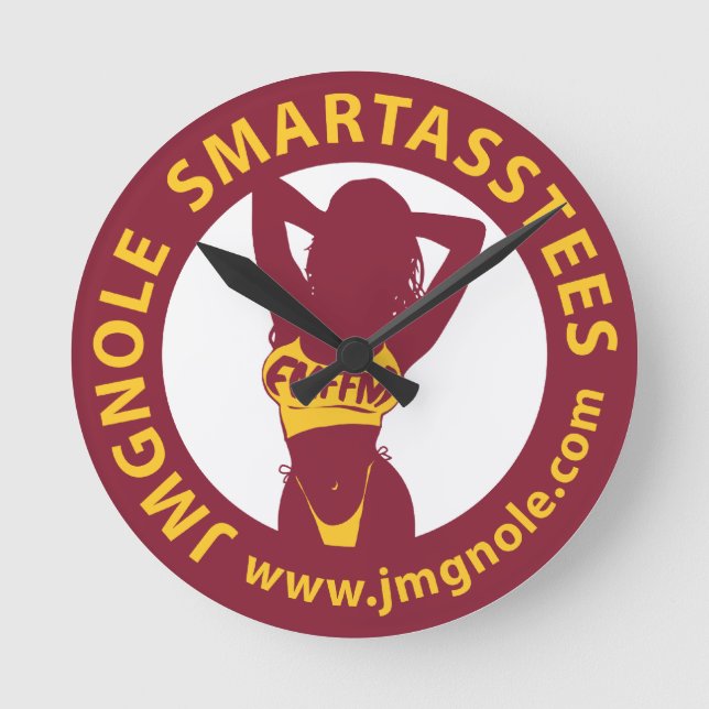 JMGNole SmartassTees Round Clock (Front)