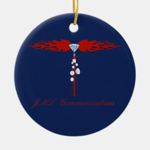 JML Communications Holiday Ceramic Ornament