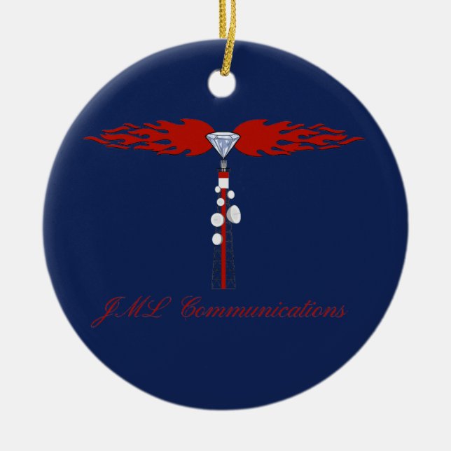 JML Communications Holiday Ceramic Ornament (Front)