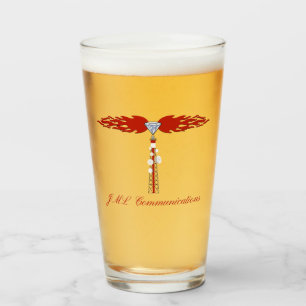 JML Communications Tower Logo Glass