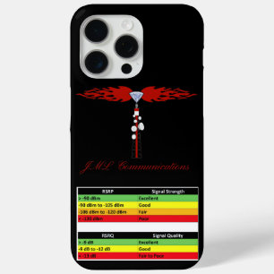 JML Communications Tower Logo & RSRP Signal Streng iPhone 15 Pro Max Case
