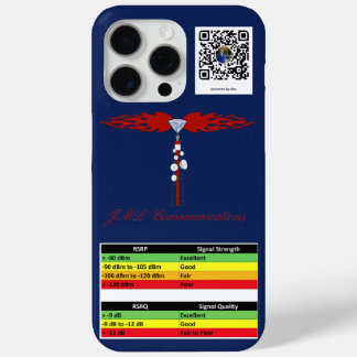 JML Communications Tower Logo & RSRP Signal Streng iPhone 15 Pro Max Case
