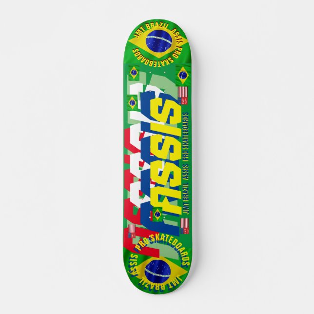 JMT BRAZIL  ASSIS    3/4" Skateboard Deck (Front)