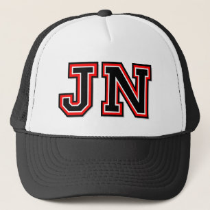 'JN' Monogram Trucker Hat