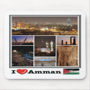 JO Jordan - Amman - I Love Mosaic - Mouse Pad