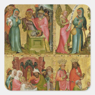 Joachim's Sacrifice and Circumcision of Christ Square Sticker