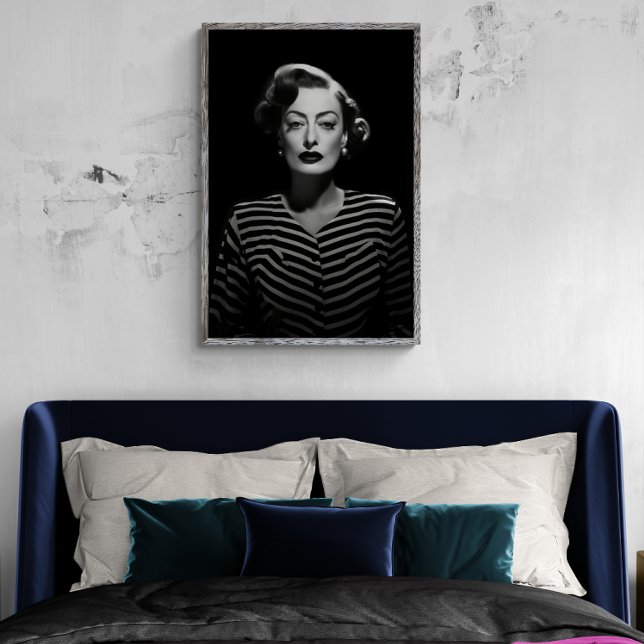 Joan Crawford in noir, black and white poster (Creator Uploaded)
