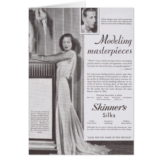 JOAN CRAWFORD wearing ADRIEN silk gown (Front)