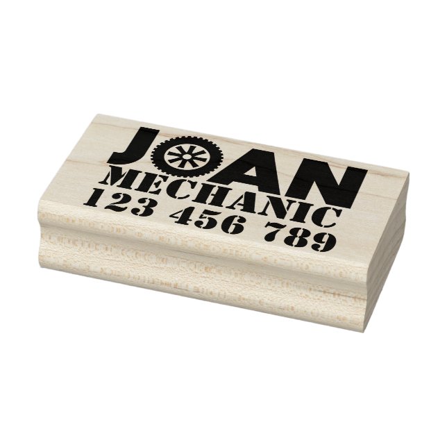 Joan Mechanic Rubber Stamp (Stamp)
