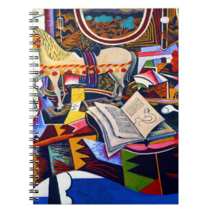 Joan Miro Horse Pipe and Red Flower Notebook