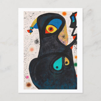 joan miro paintings art, abstract art postcard