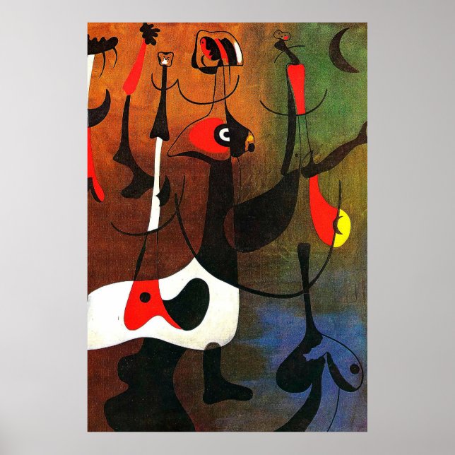 joan miro paintings art, abstract art poster (Front)