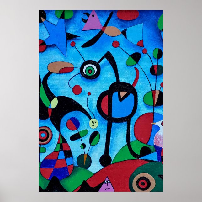 joan miro paintings art, abstract art poster (Front)