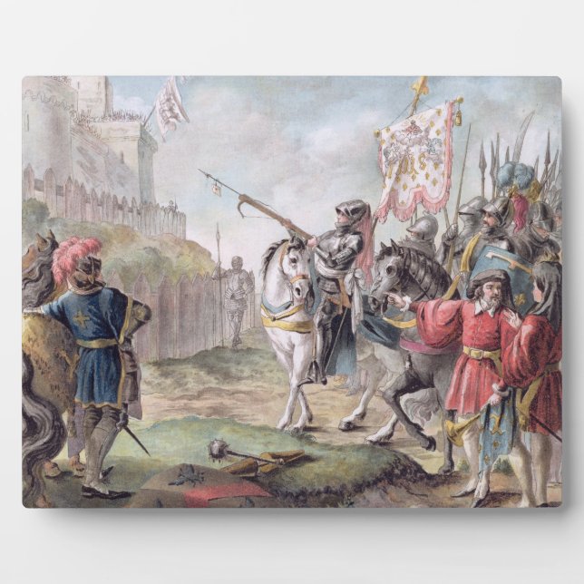 Joan of Arc (1412-31) Orders the English to Leave Plaque (Front)