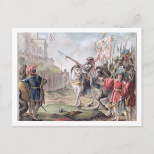Joan of Arc (1412-31) Orders the English to Leave Postcard