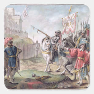 Joan of Arc (1412-31) Orders the English to Leave Square Sticker