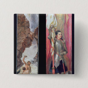 Joan of Arc, 1890s 15 Cm Square Badge